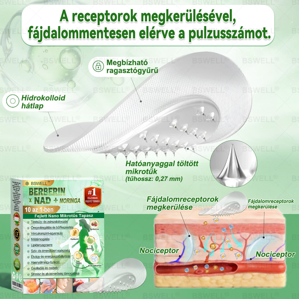 🌱🌱BSWELL® Nano mikrotűs karcsúsító tapasz(Naponta egyszer, 28 napon belül érezhető változások) ✅Segíthet támogatni a testsúlykontrollt, a vércukor-egyensúlyt,az emésztést és az ízületek komfortérzetét.
