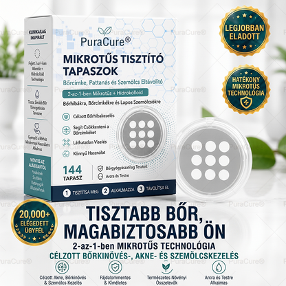 ✨✨✨ 2 az 1-ben mikrotűs és hidrokolloid tapasz🍀 | Kiálló anyajegyek, aknék, lapos szemölcsök és bőrnövedékek eltávolítására | Segít csökkenteni a ráncokat, hegeket és bőrhibákat | Láthatatlan tapasz az arcra és testre