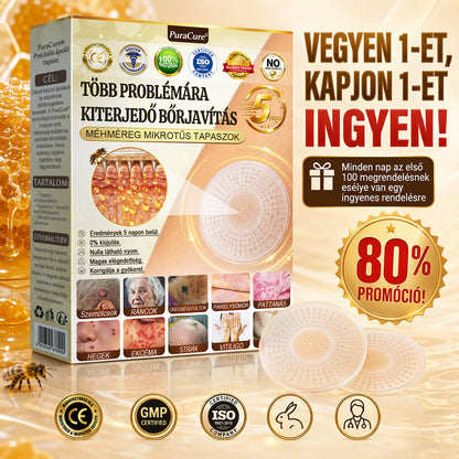 🐝PuraCure® TÖBBFÉLE BŐRPROBLÉMÁRA HATÓ MÉHMÉREG MIKROTŰS BŐRREGENERÁLÓ TAPASZOK