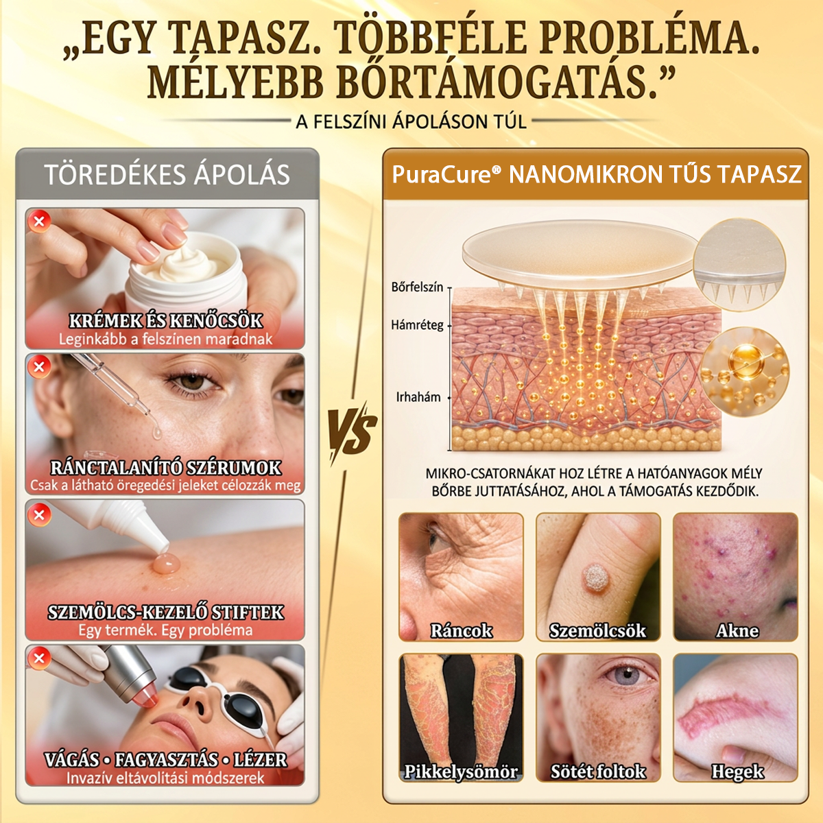 🐝PuraCure® TÖBBFÉLE BŐRPROBLÉMÁRA HATÓ MÉHMÉREG MIKROTŰS BŐRREGENERÁLÓ TAPASZOK