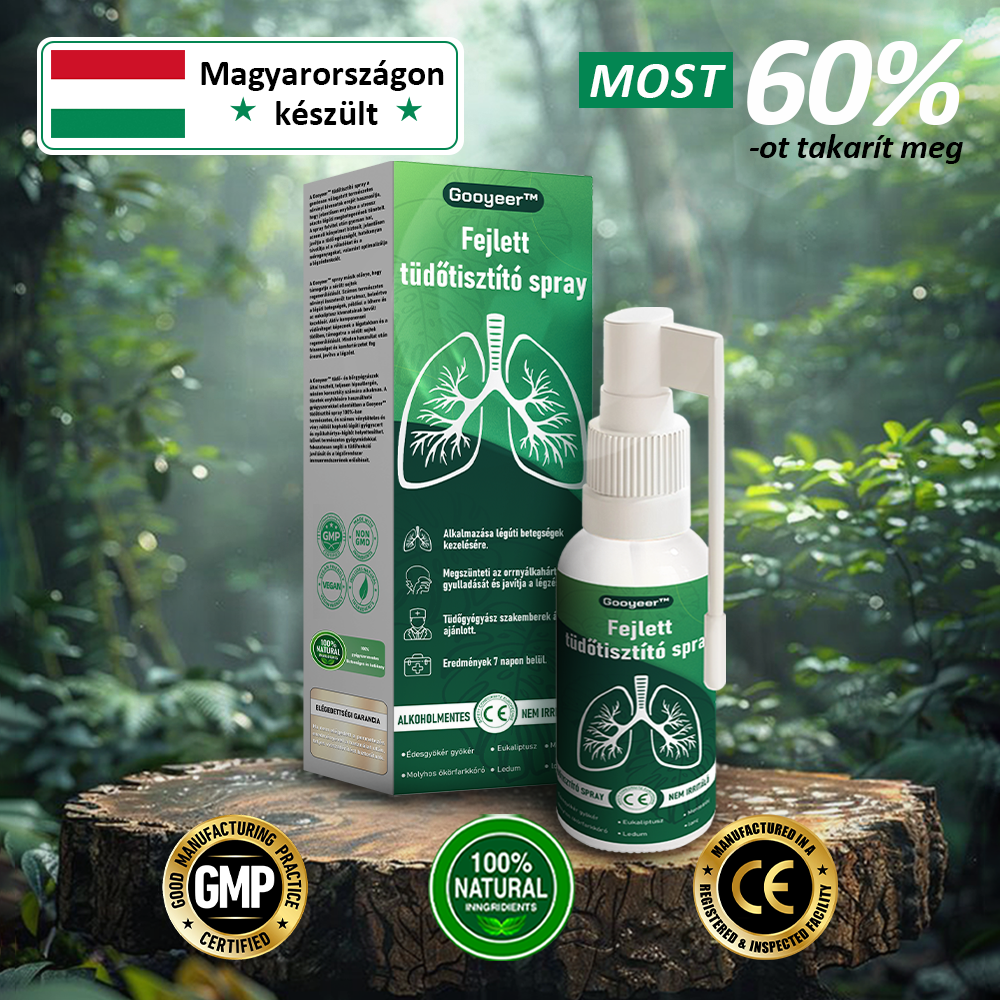 💚💚Gooyeer™ Fejlett Tüdőtisztító Spray - Tüdőspecialisták ajánlásával -CE tanúsítvánnyal rendelkezik